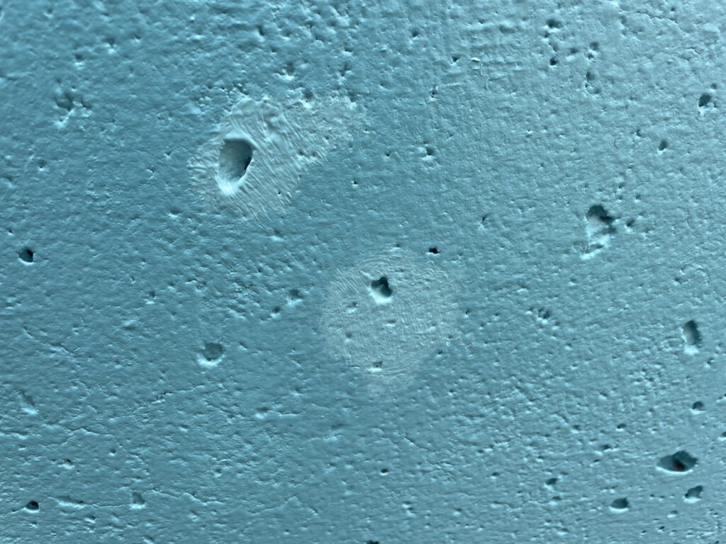 concrete pinhole repair finish