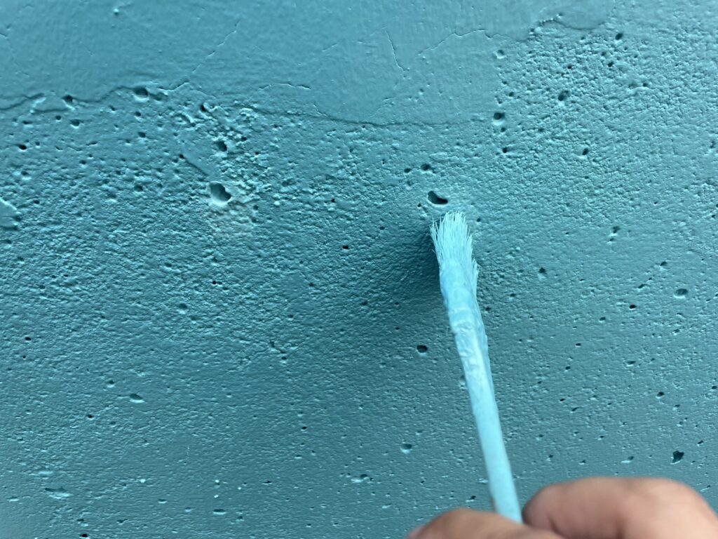 concrete pinhole touchup work